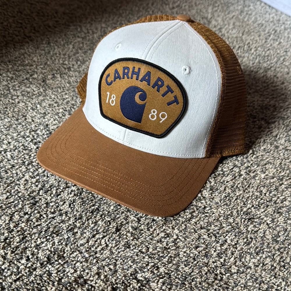 Carhartt Brown and White Trucker Hat